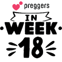 Pregnancy Week 18 Sticker by Preggers