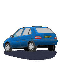 Blue Car Sticker