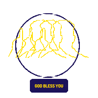 God Bless Sticker by Digital Pratik