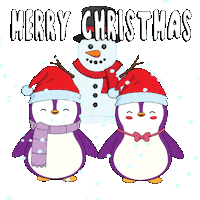 Sledding Merry Christmas Sticker by Pudgy Penguins