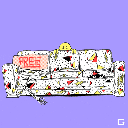 spooky skeletons spookier couch GIF by gifnews