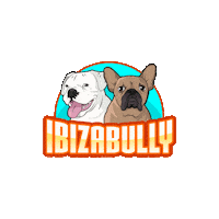 ibizabully ibizabully frenchie fransebulldog mopshond mops pug pitbull Sticker