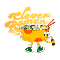 cleverramen ramen clever ramen bowl bowl of ramen Sticker