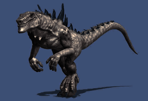 godzilla walk cycle GIF