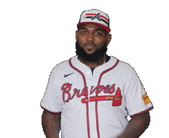 Look Up Atlanta Braves Sticker by MLB