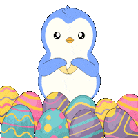 Easter Eggs Penguin Sticker by Pudgy Penguins