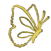 Yellow Butterfly Doodle Sticker