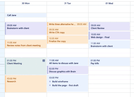 Meeting planning and intelligent time blocking