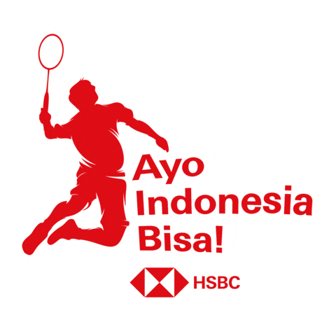 hsbcindonesia indonesia smash badminton superfan Sticker