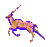 nimurad art animal running run Sticker