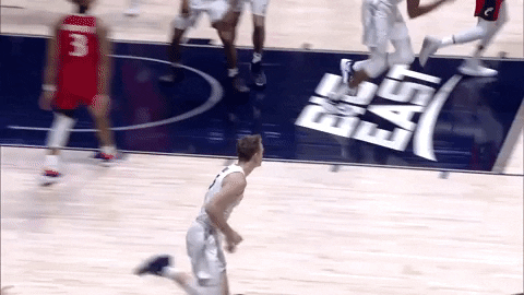 Happy College Basketball GIF by Xavier Men's Basketball