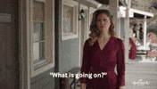 What Is Going On Erin Krakow GIF by Hallmark Channel