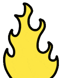 Burning On Fire Sticker by Yellowbird®