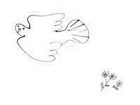 Flower Bird Sticker by J-FES Official
