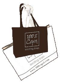100Capri 100 capri flax shoppingbags Sticker
