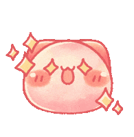 TONESHIEEE pink neko mochi sparkly Sticker