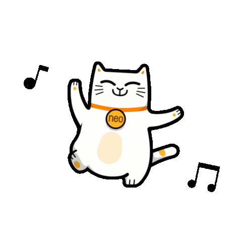 Happy Cat Sticker by Bank Neo Commerce