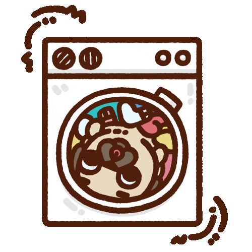 Laundry Day Dog Sticker by Puglie Pug