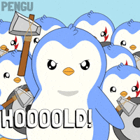 Holding Hold The Line GIF by Pudgy Penguins