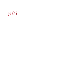 No No No Sticker by wabi