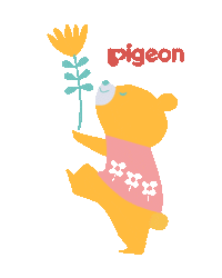Flower Bear Sticker by Pigeon LATAM