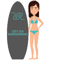 Lets Go Surf Sticker by WAKEMUSTERS