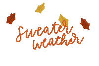 Sweater Weather Falling Sticker