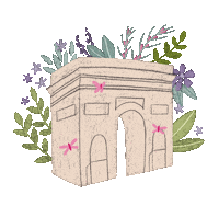 tishyaoedit flowers paris france leaves Sticker
