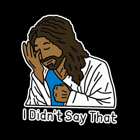 I Didnt Say That Black Jesus GIF by Pinned Pins