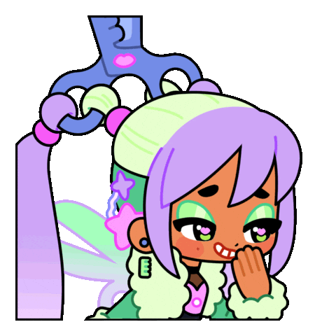 SparklesMagicalMarket giphyupload laugh green purple Sticker