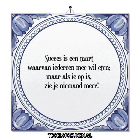 Wijsheid Succes Sticker by Tegelspreuken.nl