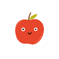 Apple Of My Eye Love Sticker by moodoodles
