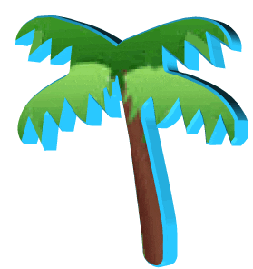 Rotating Palm Tree Sticker by AnimatedText