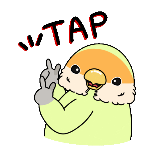M-Family giphyupload tap ここ lovebird Sticker