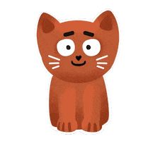 Red Cat Halloween Sticker