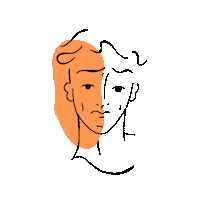 Blastedshop orange collection blanc kuma Sticker