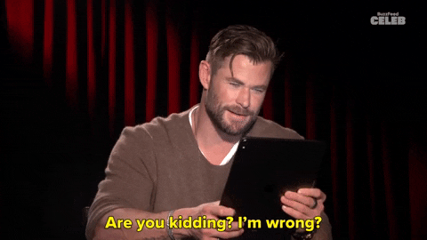 Are You Kidding Chris Hemsworth GIF by BuzzFeed