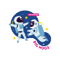 Space Hug Sticker by Petrosains