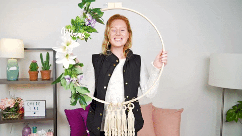 springtime spring wreath GIF by evite