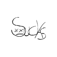 sucks-clothing smiley xx suck sucks Sticker
