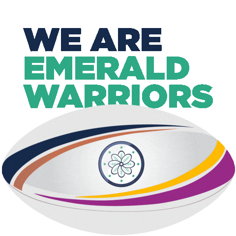 Rugby Ball Sticker by Emerald Warriors RFC