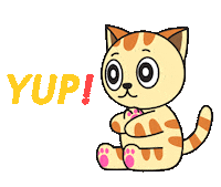 Cat Yes Sticker by My Girly Unicorn