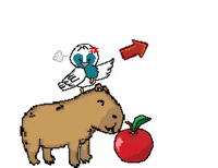 romyro22 tierno enojado capi pajarito GIF