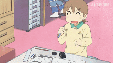 calliecaddie914 giphyupload anime nichijou funimation GIF