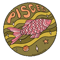 Zodiac Sign Vintage Sticker by Doodle by Meg