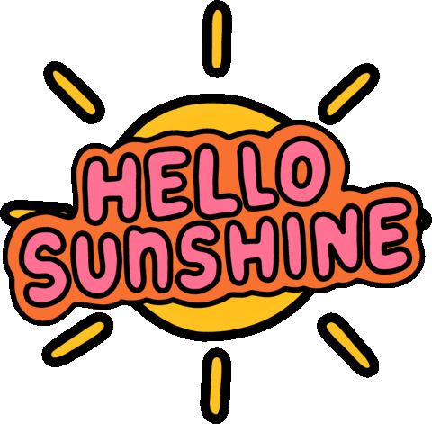 Summer Hello Sticker by Poppy Deyes