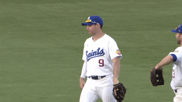StPaulSaints happy celebration baseball jump GIF