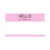 sorellaboutique hello name tag melrose hello my name is Sticker