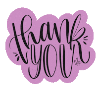 Lettering Thank You Sticker