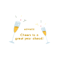 Cheers Champagne Sticker by Oxwhite_Official